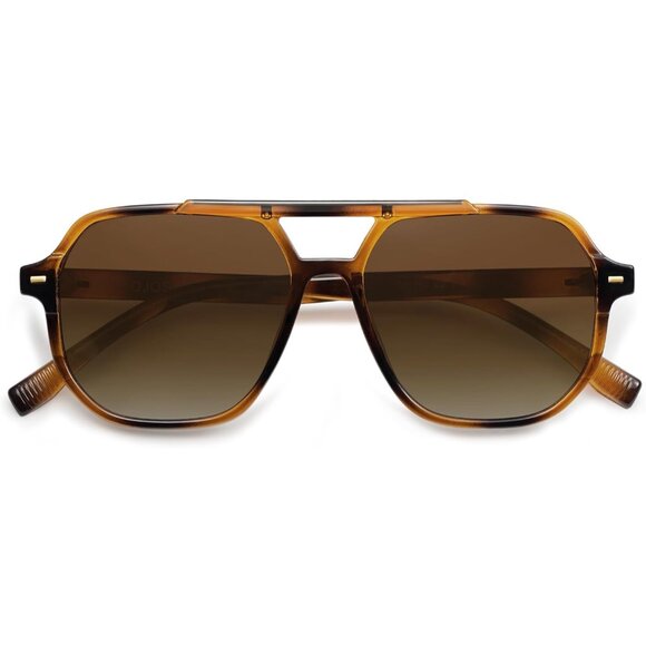 Unisex Vintage Aviator Sunglasses with UV400 Protection - 1970s Inspired Style - Picture 4 of 6